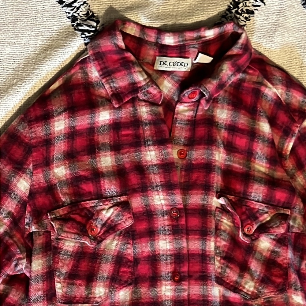 Decoded size M bling button up - Picture 4 of 6